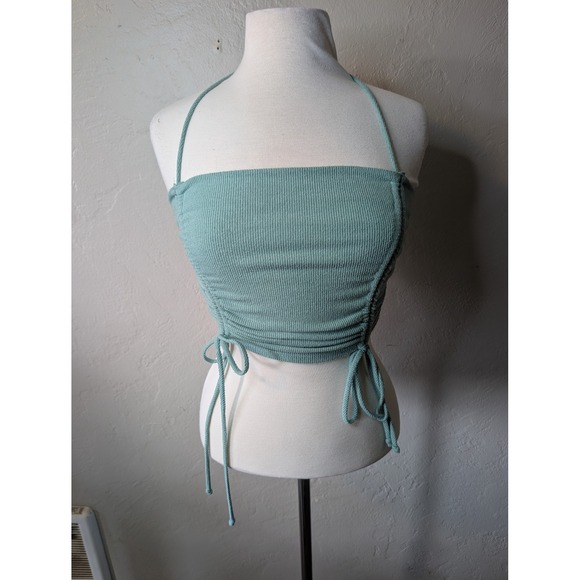 Lunachix Tops - Lunachix Y2K Adjustable Halter Top Teal womens size XS